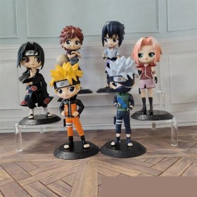Resim Naruto Shippuden 6'lı Anime Manga Figür Seti Uzumaki Kakashi İtachi Sakura Sasuke Bir Arada 15 Cm. Naruto - Bandai 