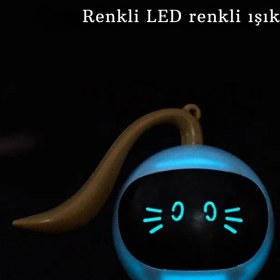 Resim Akıllı Kedi Oyuncağı Kendi Kendine Otomatik Dönen USB Şarjlı Kedi Köpek Oyuncağı Hareketli Kedi Oyuncağı 