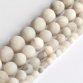 Resim 4-10mm 91-36 adet Doğal Taş Mat Beyaz Kriyokolla Muhteşem Gevşek Aralık Boncuklar Takı Yapımı DIY Benzersiz Bileklik Kolye Çok Yönlü Boncuklu El Sanatları Malzemeleri 