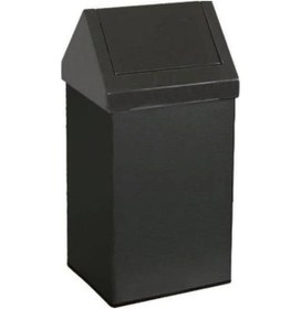 Resim 36 Lt Çatı Kapaklı Çöp Kovası Siyah 1 Adet Siyah 