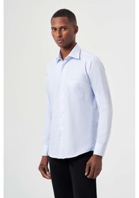 Resim Bisse Erkek Regular Fit Klasik Gömlek Mavi Gm23k232023 D35 Mavi 