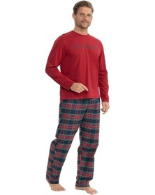 Resim U.S. Polo Assn. U.s Polo Assn. 18851 Erkek Uzun Kollu Yuvarlak Yaka Pijama Takımı-bordo Bordo 