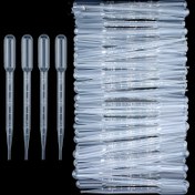 Resim 50 Adet Şeffaf Plastik Gradüe Pipet Seti - Esansiyel Yağlar, Laboratuvar Malzemeleri için Hassas Ölçüm ve Transfer Aracı - Elde Yıkanabilir, Kokusuz, Dikdörtgen Şekil, Hassas Araç 