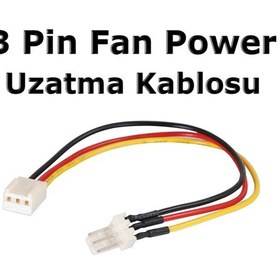 Resim 3 Pin Fan Power Güç Elektrik Uzatma Kablosu 10Cm 