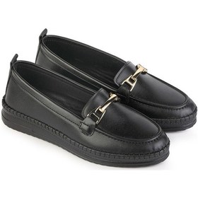 Resim Ern Shoes Kadın Rahat Anatomik İçi Hakiki Deri Tam Ortopedik Ayakkabı Siyah 