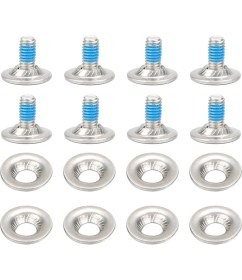 Resim Xin Yue Zhang Ξ Ny Ue Zhang 8 Adet/takım Snowboard Bağlama Vidası Seti, Snowboard Montaj Vidaları Snowboard Vida Pulları ile Sabit Kayak Aksesuarları (Yurt Dışından) 