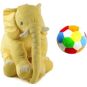 Resim Uyku Arkadaşım Fil 90 Cm Ve Soft Top Sarı 