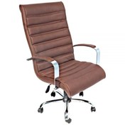 Resim Bubuhome Mayami Nikelaj Kollu Deri Müdür Koltuğu 