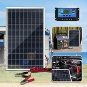 Resim 1pc 10W Tek Kristal Güneş Paneli Seti, Kontrolör Seçenekleri ile 60A/80A/100A, 12V-18V-24V Çıkış, Güç Bankaları, Kamp, Yürüyüş, Araçlar, Tekne, Telefonlar, Sokak Lambaları, Güvenlik, Evcil Hayvan Barınakları için USB Güneş Şarj Cihazı - Sökülebilir Fotonik Modül, Güneş Enerjili, Batarya Dahil Değil 