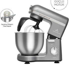 Resim Karaca Hamur Yoğurma MİKSER & Karıştırıcı Püre Çırpma 5LT Mutfak Şefi PRO Çift kollu aparat 6 Kademe1500W 