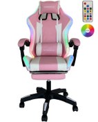 Resim Fashcolle Pink Star Işıklı - Masaj Özellikli Oyuncu Koltuğu Pembe-beyaz 
