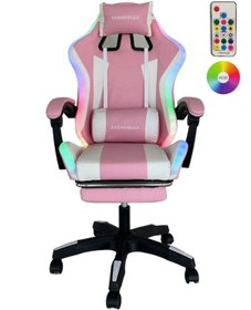 Resim Fashcolle Pink Star Işıklı - Masaj Özellikli Oyuncu Koltuğu Pembe-beyaz 
