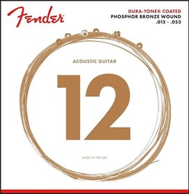 Resim Fender 0730860403 860L Phosphor Bronze Dura-Tone Kaplamalı Akustik Gitar Teli (12-53) | Light Tansiyon Kaplamalı Tel Dayanıklı Yapı ve Sıcak Akustik Ses 