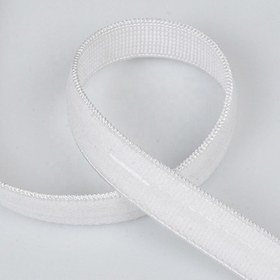 Resim Kaydırmaz Lastik - Silikonlu Elastik Şerit (10 mm / 1 cm) - Beyaz / 90 Metre 
