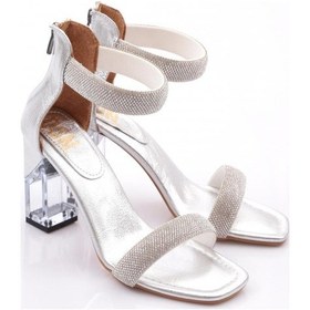 Resim Dgn 2028 Kadin Bileği Taş Süslemeli Abiye Topuklu Ayakkabi 2028-1557-R9099 