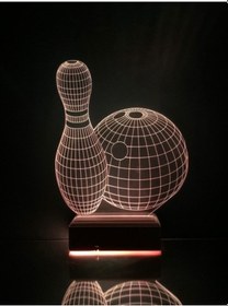 Resim Özel Tasarım Bowling Topu 3D Led Lamba 