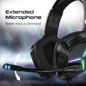 Resim Vertux Blitz Siyah - Oyuncu Kulaklık Stereo 7.1 Surround Kablolu Kulaküstü 