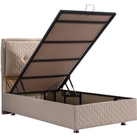 Resim Setaymobilya Baza, Vectra Tek Kişilik Baza + Başlık Seti, Bej 