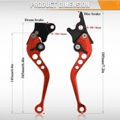Resim Createtech Motosiklet Kolları Kırmızı Fren Aksesuar Seti Evrensel Uyumlu Aksesuarları - Jn Kırmızı 