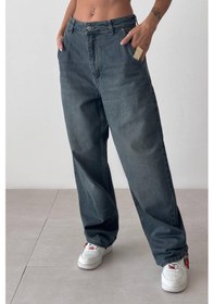 Resim Lacarino 7587 Skater Fıt Kadın Jean Pantolon Green Tint 