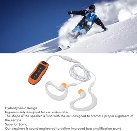 Resim Su Geçirmez MP3 Çalar, 8 GB IPX8 Su Geçirmez Kulaklıklı Yüzme Müzik Çalar, USB Şarj Edilebilir, 20 Saat Çalma, Yüzme, Dalış, Bisiklet Için Sualtı MP3 Çalar (8GB) 