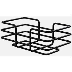 Resim Metaltex Metal Dikdörtgen Ekmek Kutusu, Sepeti Siyah Renk Siyah 