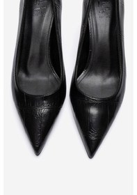 Resim Luvishoes Velmıra Siyah Baskı Kadın Topuklu Ayakkabı 