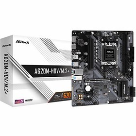 Resim Asrock A620M-HDV/M.2+ DDR5 6400 MHz OC M.2 HDMI/DP PCIe 4.0 AM5 mATX Anakart 