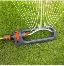 Resim Willowhaven Turuncu Gri 19 Delikli Döner Başlıklı Ayarlanabilir Bahçe Sulama Fıskiyesi 