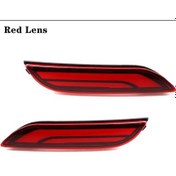 Resim Ijdm 2018-up İçin Toyota Camry Kırmızı Led Arka Tampon Reflektör Işıkları, Red Lens Red Lens 