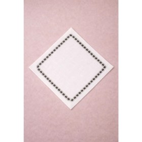 Resim Ases Design Işlemeli Kahve Sunum Peçetesi 