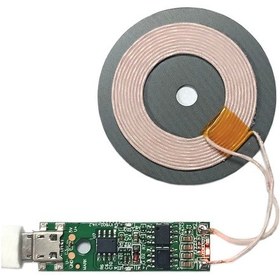 Resim Kablosuz Şarj Modülü 5w 1a Mobil Akıllı Telefon Oyuncak Pil Şarj Transmiter Micro Usb 