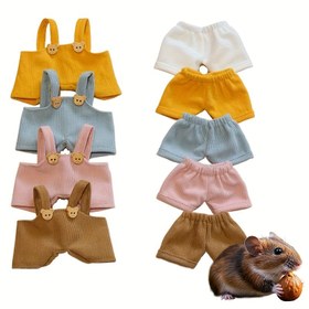 Resim 1 Adet Sevimli Hamster & Küçük Evcil Hayvan İş Kıyafeti Şort/Pantolon - Ayarlanabilir Üstten Geçme Tasarımı, Kolay Giyim, Çok Renk Seçeneği (Bej, Beyaz, Pembe) Günlük Kullanım, Bakım ve Oyun İçin - Hamsterlar, Fareler, Gerbiller İçin Dayanıklı Evcil Hayvan Kıyafeti 