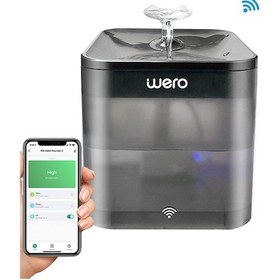 Resim Wero Akıllı Kedi Köpek Su Şelalesi Su Pınarı Su Sebili - WiFi - Uv - 2.2 Lt Otomatik Su Temizleme 