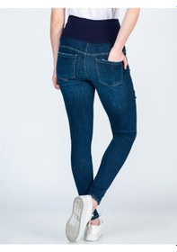 Resim Busa Hamile Beli Ayarlı Yüksek Bel Skinny Kot Pantolon Mavi-mavi 