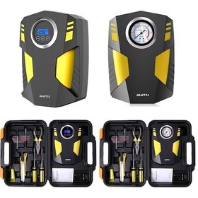 Resim Sones Suıtu St-5002 Dc 12 V Araba Hava Kompresörü Lastik Şişirme 150 Psı Dijital Ekran Modeli + Araç Kutusu 