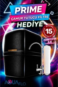 Resim AQUAFLO Lite 15 Aşamalı Vita Prime Mineralli Çelik Tanklı Su Arıtma Cihazı (SDNP15-M-S) 