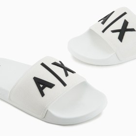 Resim Armani Exchange Beyaz-Siyah Erkek Plaj Terliği XUP001 