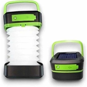 Resim Kamp Feneri Lambası Solar Güneş Enerji Portatif Işıldak Şarjlı Çok Renkli 