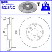 Resim Renault Modus 1.2 2004-2019 Delphi Ön Fren Diski 2 Adet 
