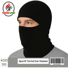 Resim thermo Sport 12 Adet Balaklava Kar Maskesi Kask Altı için Uygun Unisex Siyah 