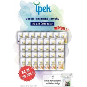 Resim 36 Al 33 Öde İpek 60'lı Bebek Temizleme Pamuğu Ve Rosie Pamuk Hediye 