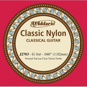 Resim D'addario J2703 Klasik Gitar Tek Teli. Classıc Nylon. Normal Tens 