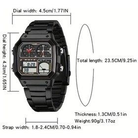 Resim Oldfriend Sanda Erkek Spor Saati Deep Blue Dual Zaman Kronometre Alarm 50m Suya Dayanıklı Diğer 