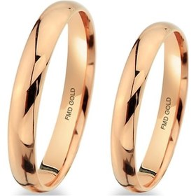 Resim Fmd Gold 3 Mm Klasik Alyans Roze Renk 