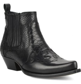 Resim FootCourt Siyah Kösele Wester Kovboy Botu 