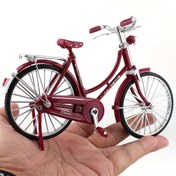Resim Mini Bisiklet Modeli Süs Alaşım Retro Bisiklet Koleksiyonları Vintage Minyatür Araç Ev Dekorasyonu 
