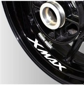 Resim Yamaha XMAX Beyaz Jant Sticker Etiket Modeli 