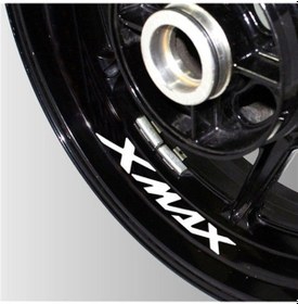 Resim Yamaha XMAX Beyaz Jant Sticker Etiket Modeli 