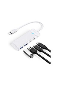 Resim Orico PAPW2AC-C3-015-WH 4 Portlu Type-C to USB 3.0 / Type-C PD 100W Yüksek Hızlı 5Gbps HUB Çoklayıcı Beyaz 